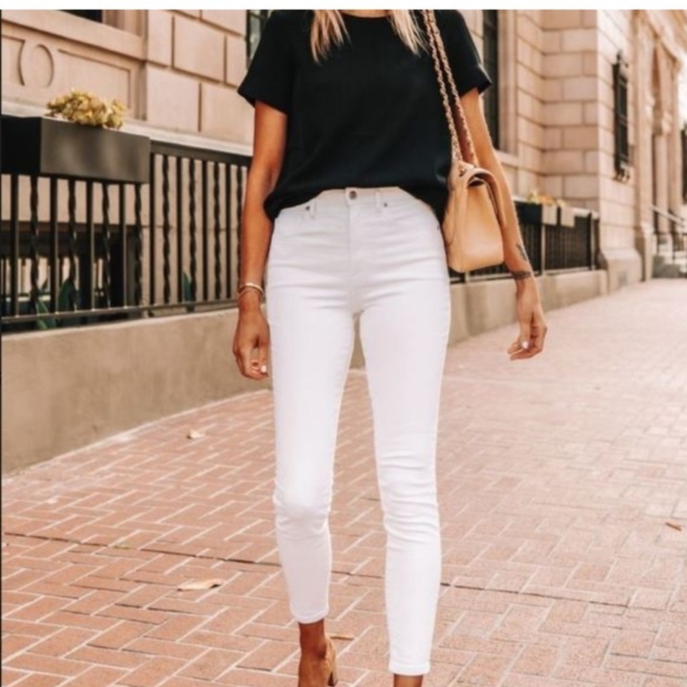 White Madewell 10" High-Rise Skinny Jeans
